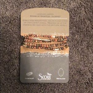 Leopard Jasper Scout multiwear bracelet/ necklace